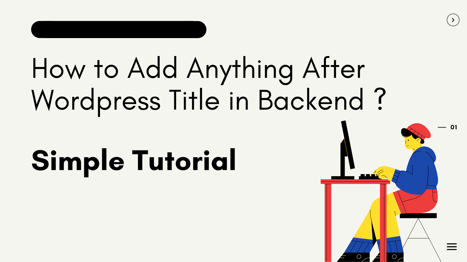 How to Add Anything After Wordpress Title in Backend ?