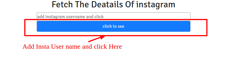Fetch Instagram Details